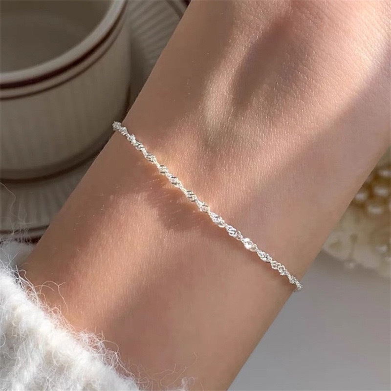 Elegante gedrehte Goldkette Armband Brehn