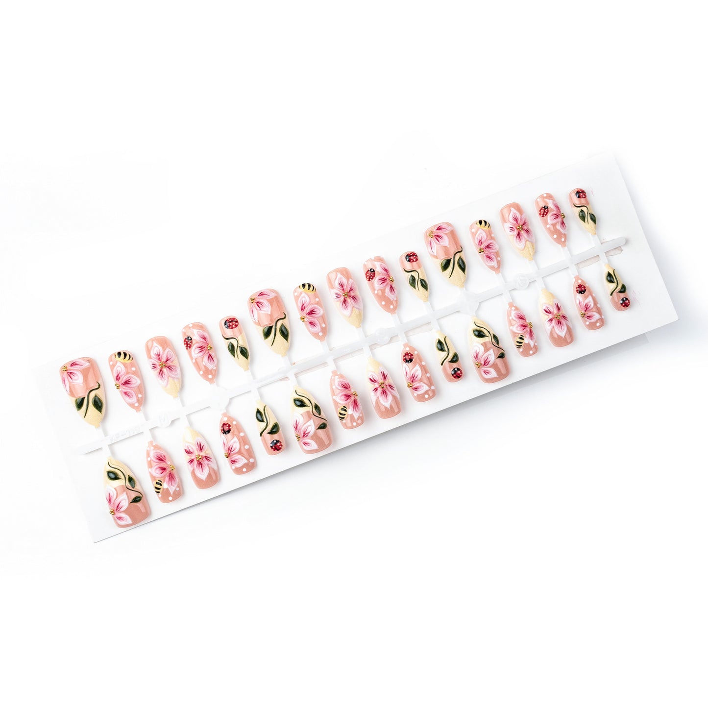 Florales Design Dekorative Press-On Nagelset Brehn