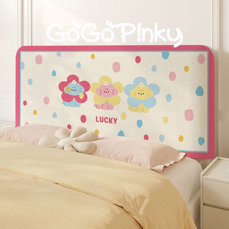 Padded Decorative Cupcake Headboard Cover with Scalloped Frame and Soft Upholstery