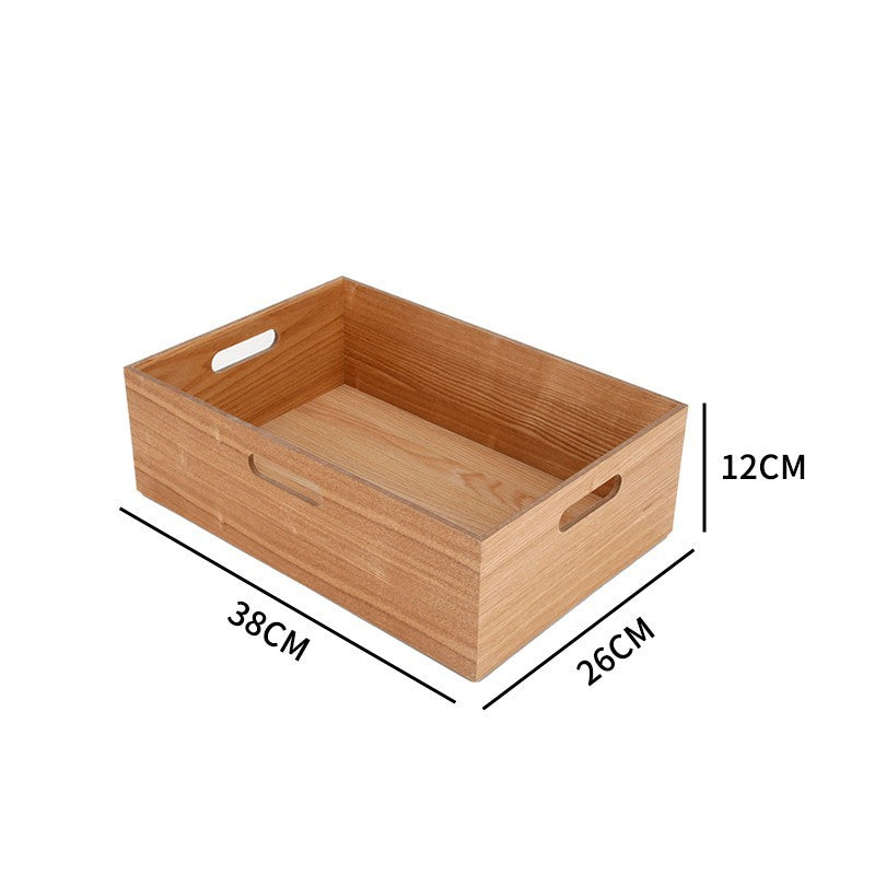 Organischer Aufbewahrungskorb aus Holz
