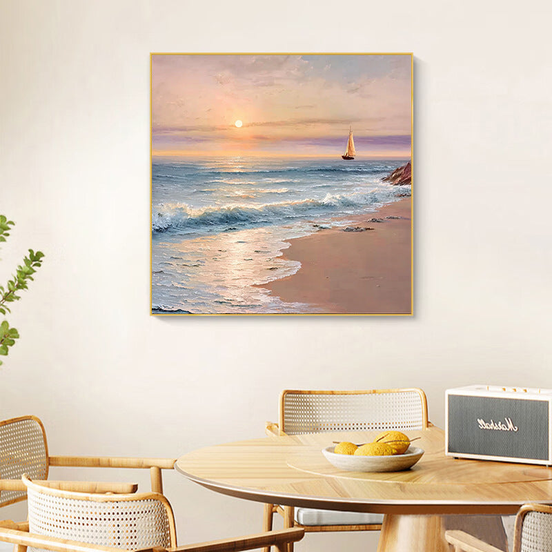 Küsten Sonnenuntergang Seestück Leinwandkunst
