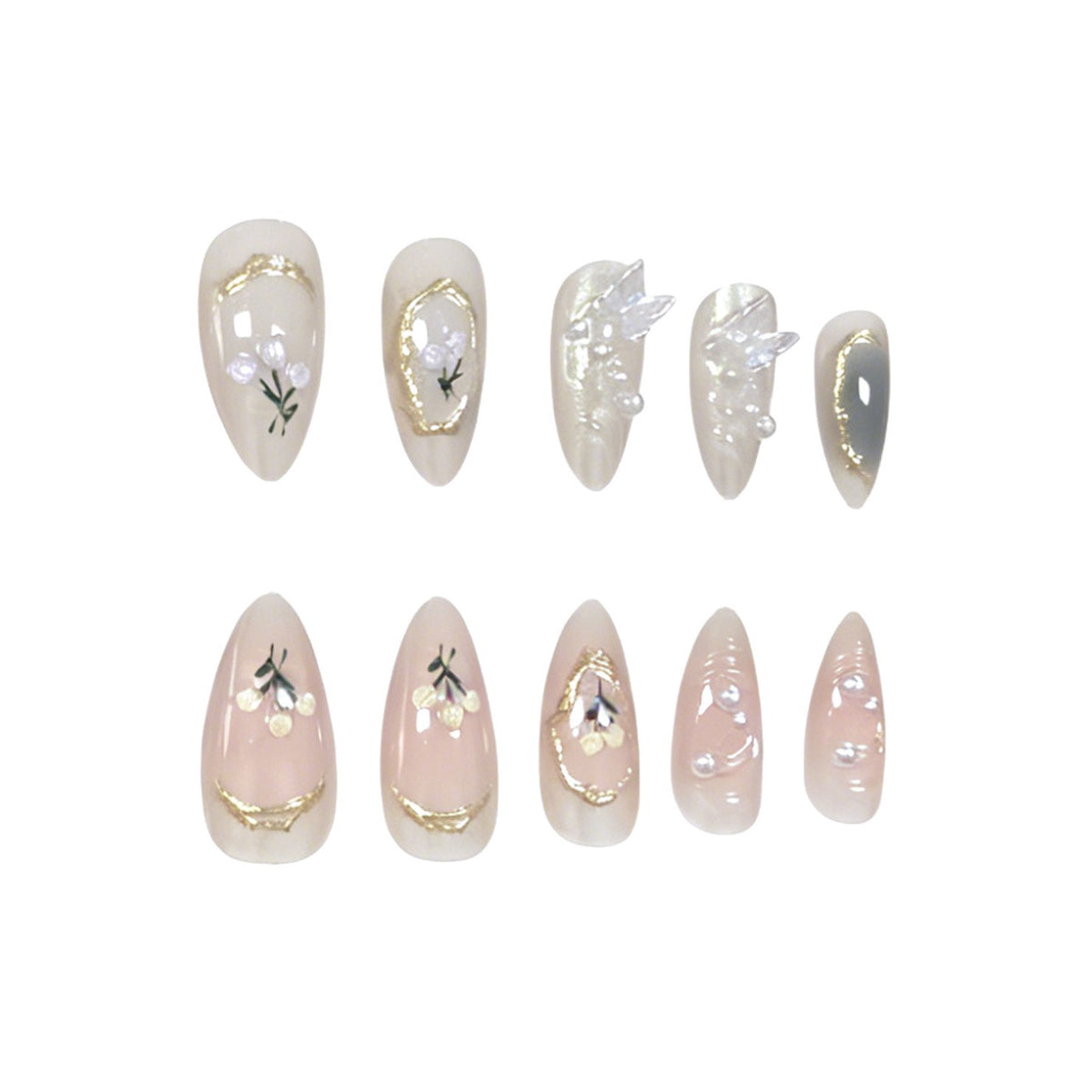 Elegante dekorative Gel-Nagelverzierung Brehn