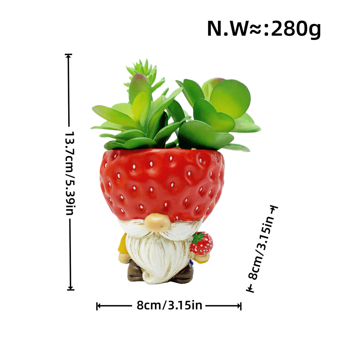 Originelle Blumentopffigur mit Zwergmotiv Brehn