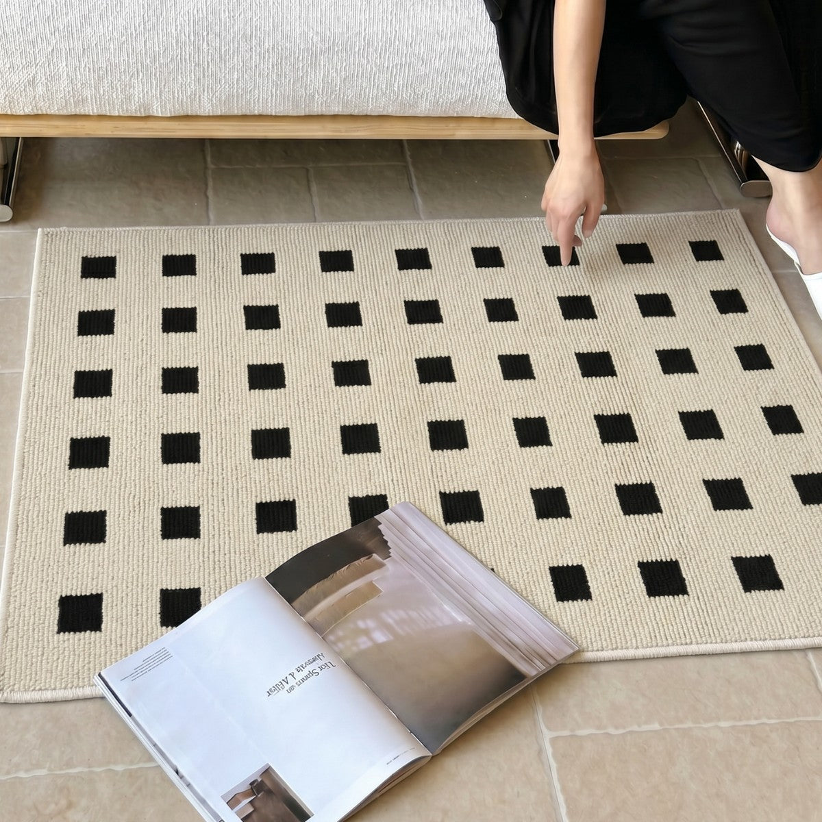 Stilvolles geometrisches Muster Bereichsteppich