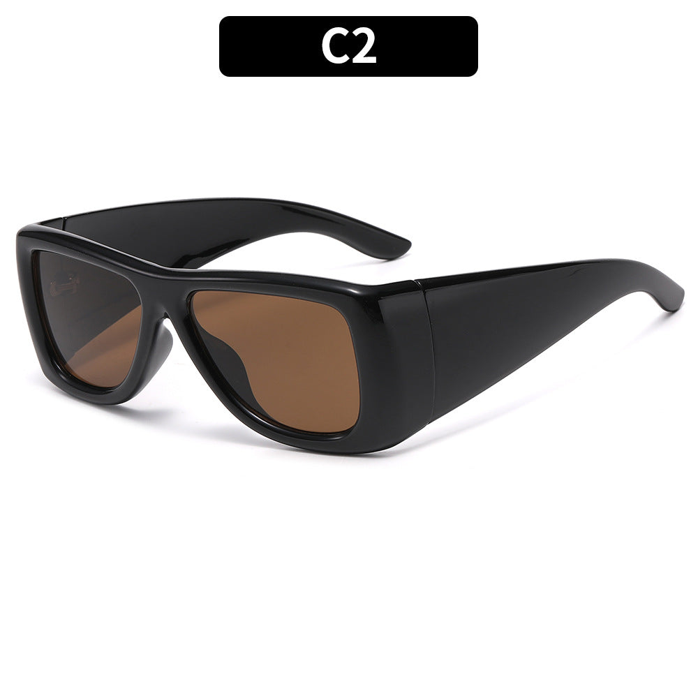 Schlichte geometrische übergroße Sonnenbrille