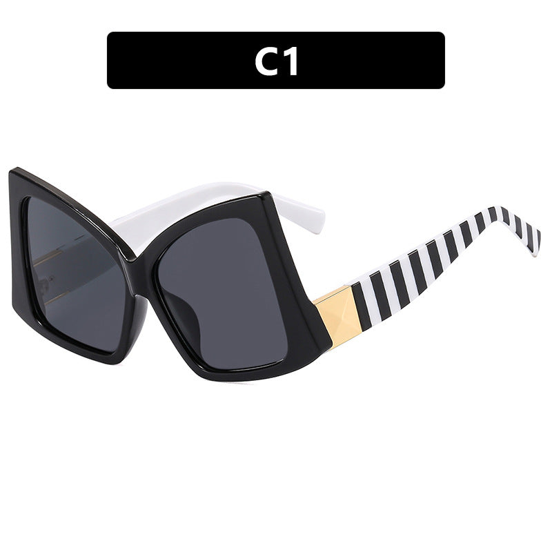 Damen oversized Sonnenbrille mit elegantem quadratischen Rahmen und schützendem UV-Schutz Brehn