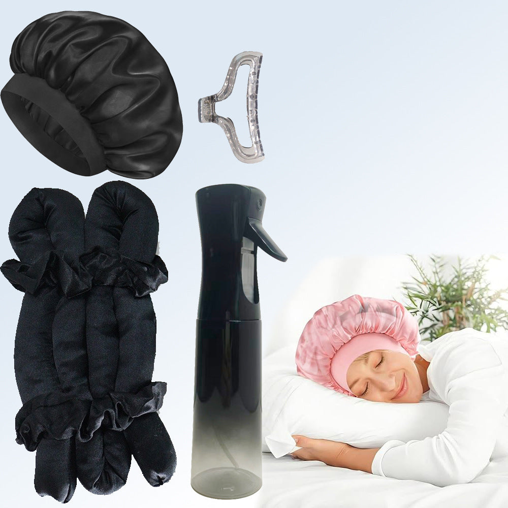 Satin Schlafmütze Set