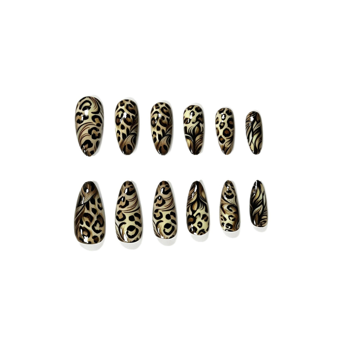 Premium Künstlerische Leopard Druck Nagel Verbesserungen Brehn