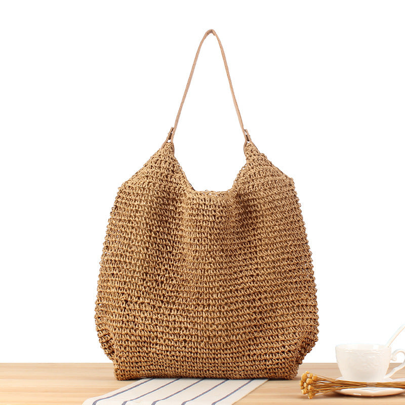 Handtasche Aus Handgeknüpftem Naturmaterial mit Übergroßem Stauraum Brehn