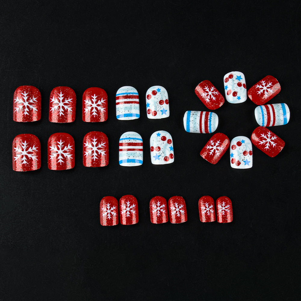 Festlich Thematisierte Press-On Nagelkunst Brehn
