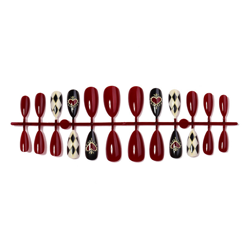Künstlerischer Designer Press-On Nail Set Brehn