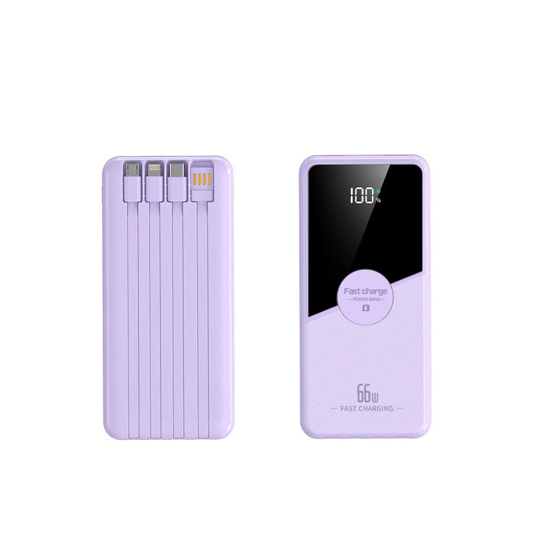 Tragbare Powerbank mit Integriertem Mehrfachladekabel und Digitaler Ladeanzeige Brehn