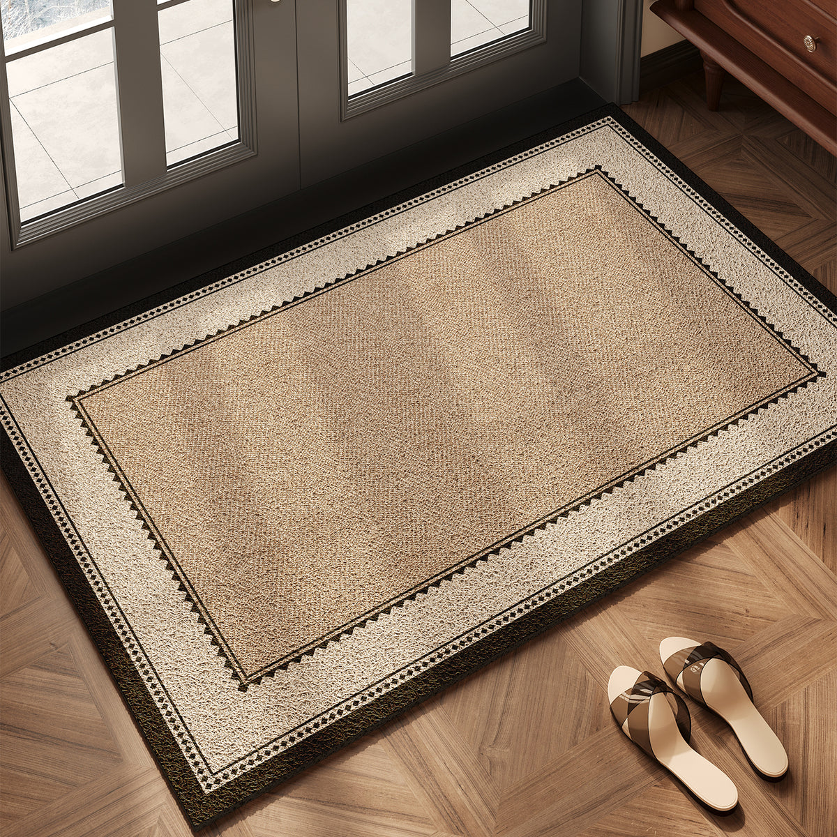 Elegante Fischgräten-Design Eingangsmatte für Zuhause