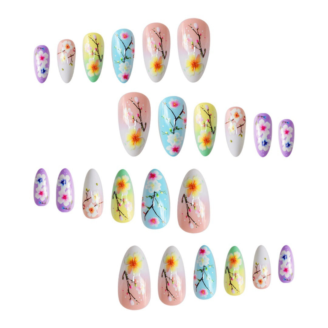 Künstlerische Florale Press-On Nagelkunst Verlängerungen Brehn