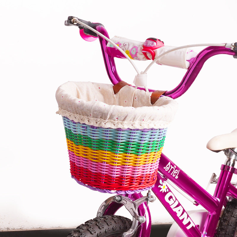 gewebter Vorderkorb für Fahrräder mit verstellbaren Lederriemen für den Lenker Brehn