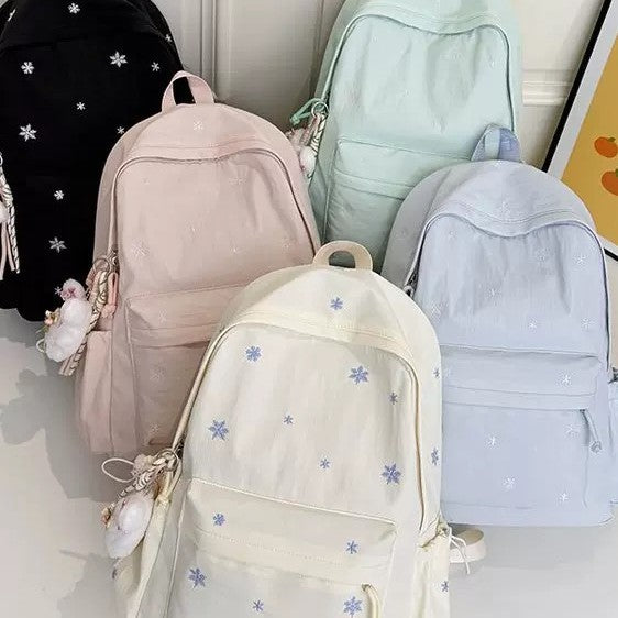 Adorabler Weicher Stoff Bestickter Rucksack