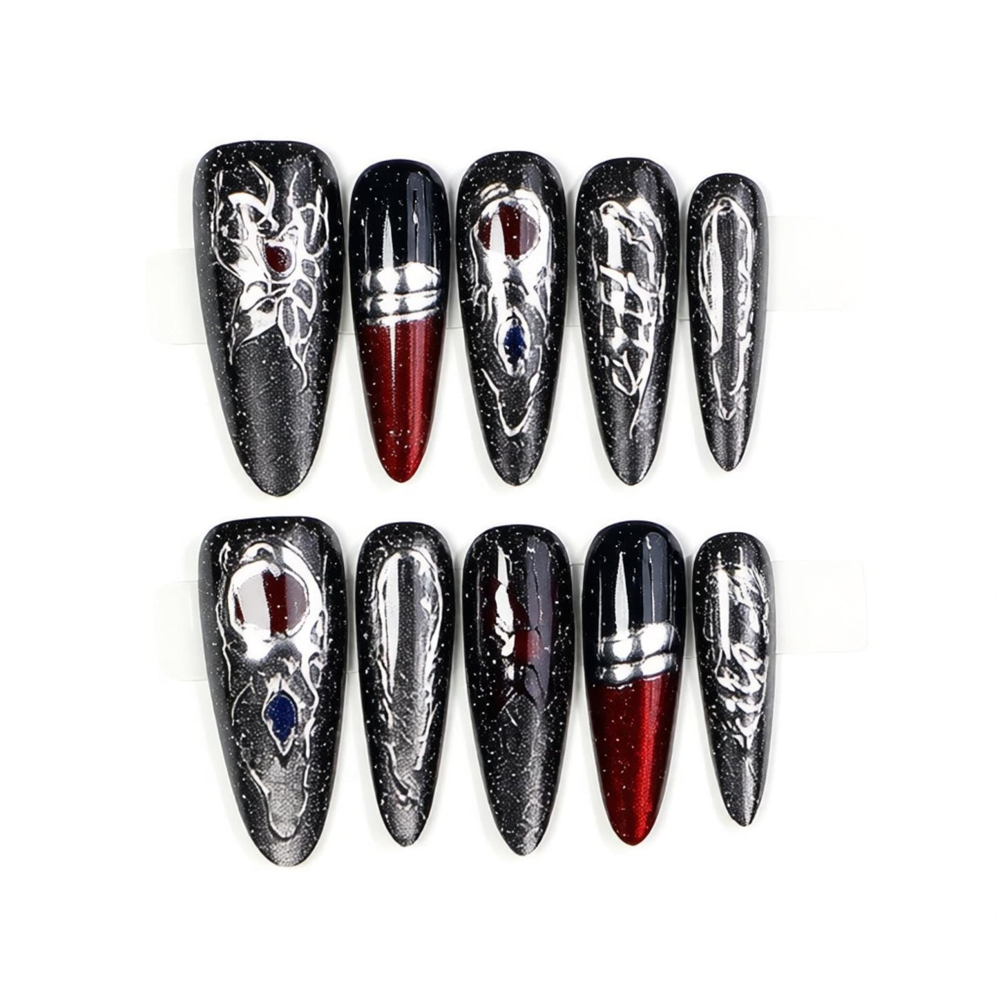Elegantes Stiletto Press-On Nagel Kunst Set mit einzigartigem Design Brehn