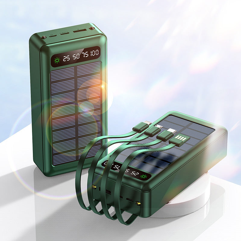 Solar Powerbank mit Multifunktionaler Ladefunktion und Integriertem LED-Display Brehn