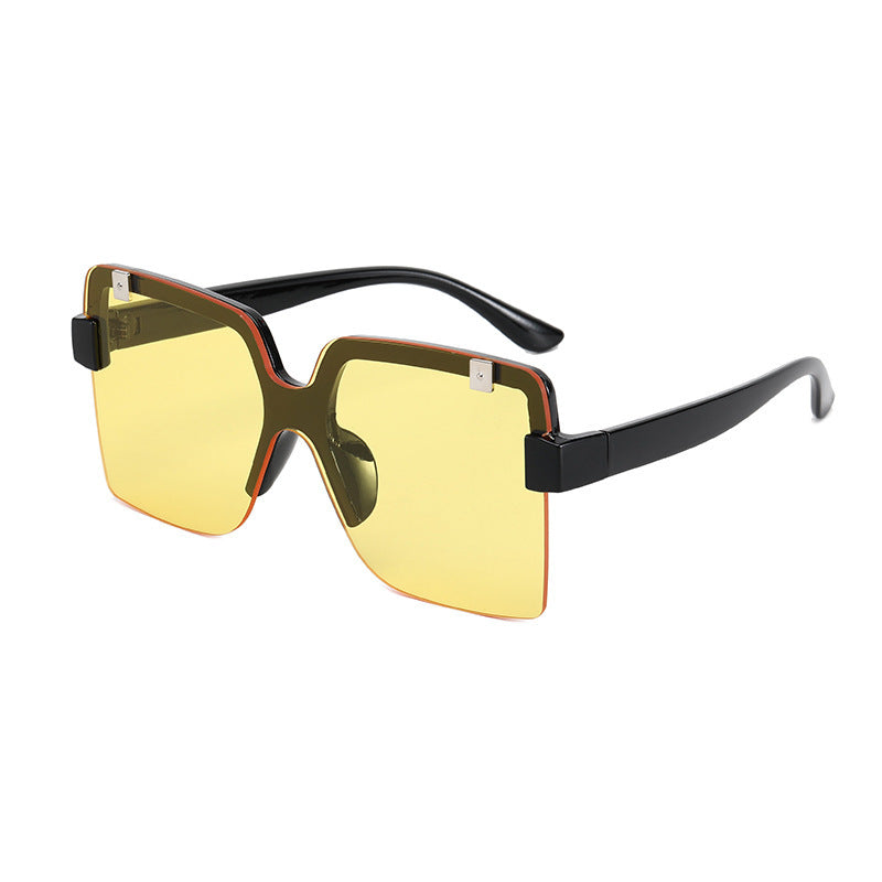 Damen Modische Oversized-Sonnenbrille mit futuristischem Design Brehn