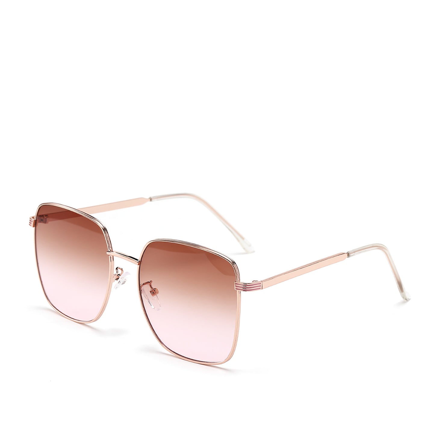 Damen quadratische Sonnenbrille mit elegantem Metallrahmen und verspiegelten Gläsern Brehn