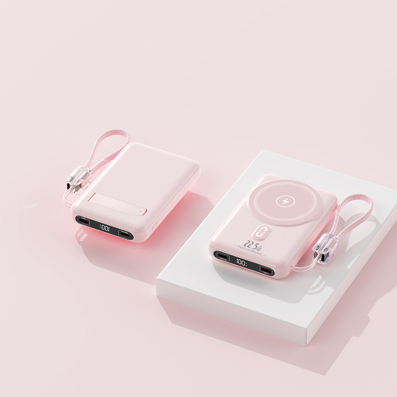 Tragbare Powerbank mit Induktiver Ladefunktion und Led-Anzeige Brehn