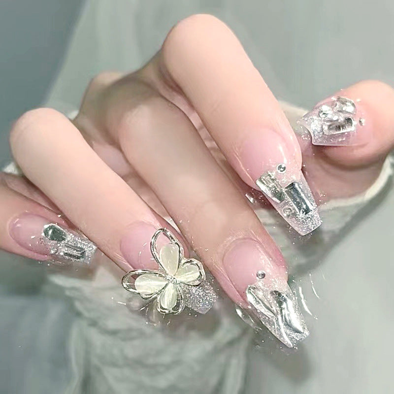 Glamouröse florale Acryl-Nagelkunst-Erweiterungen Brehn