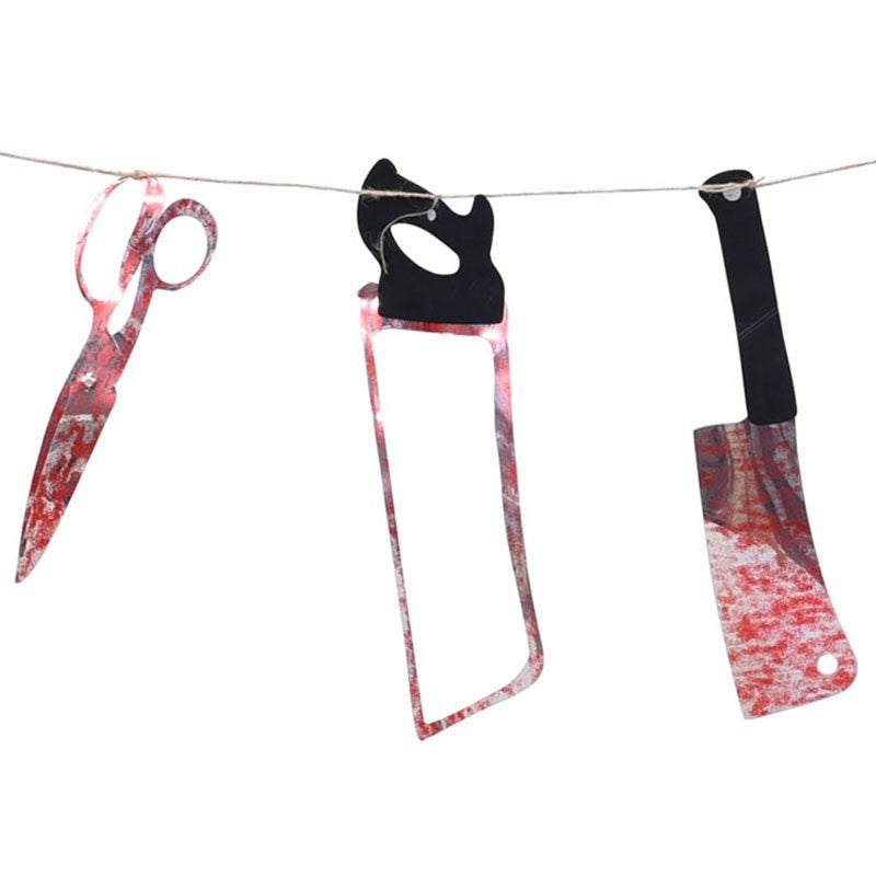 Halloween-Themen Blutige Messer Girlande Brehn