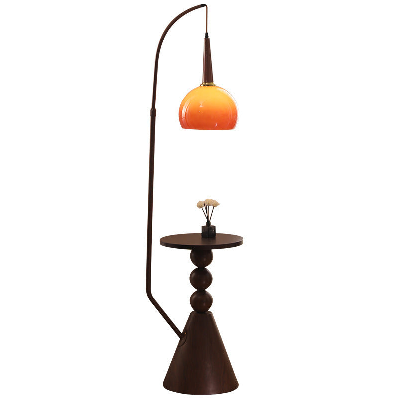 Designer Stehlampe mit integriertem Beistelltisch