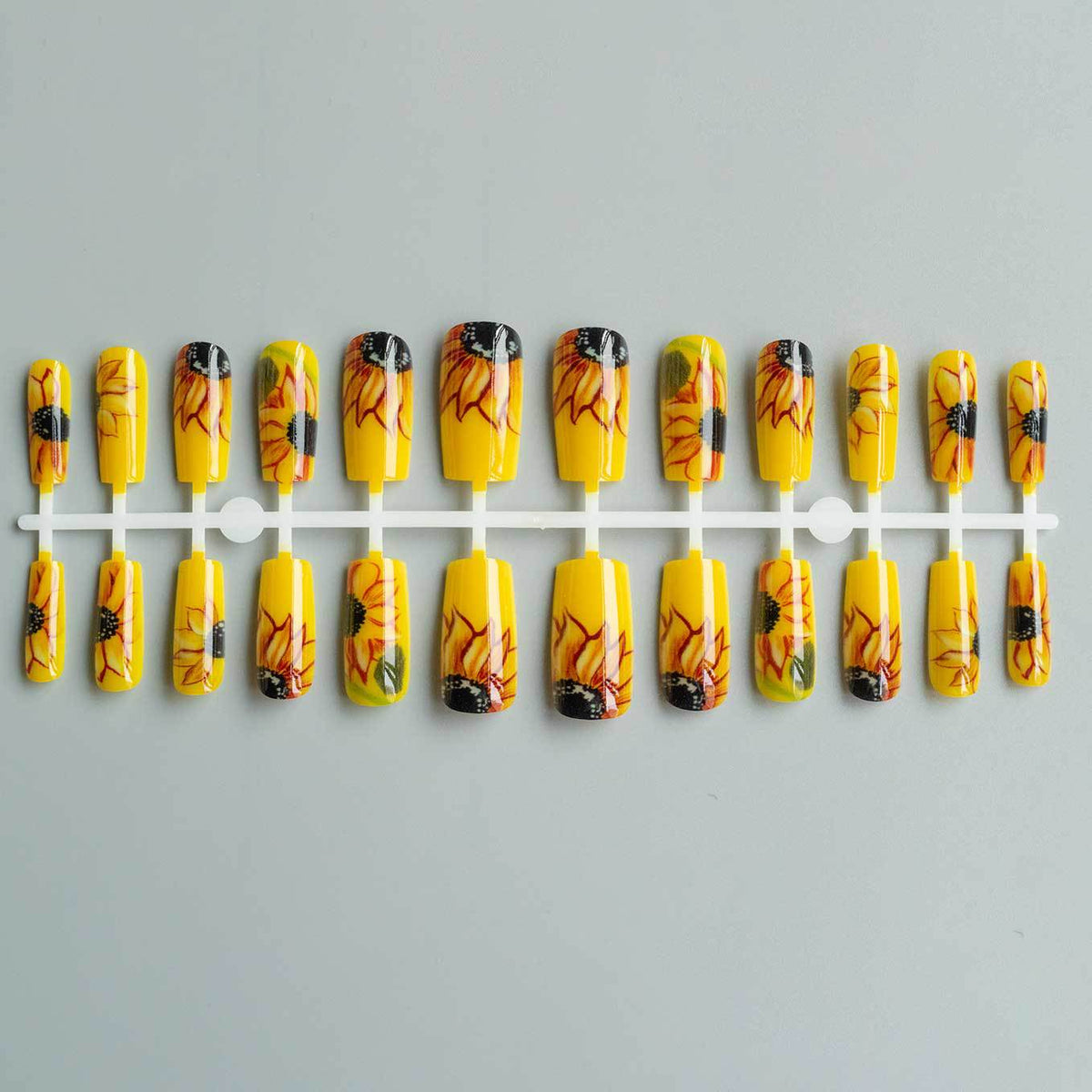 Künstlerisches Sonnenblumen Acryl Nagelkunst Set