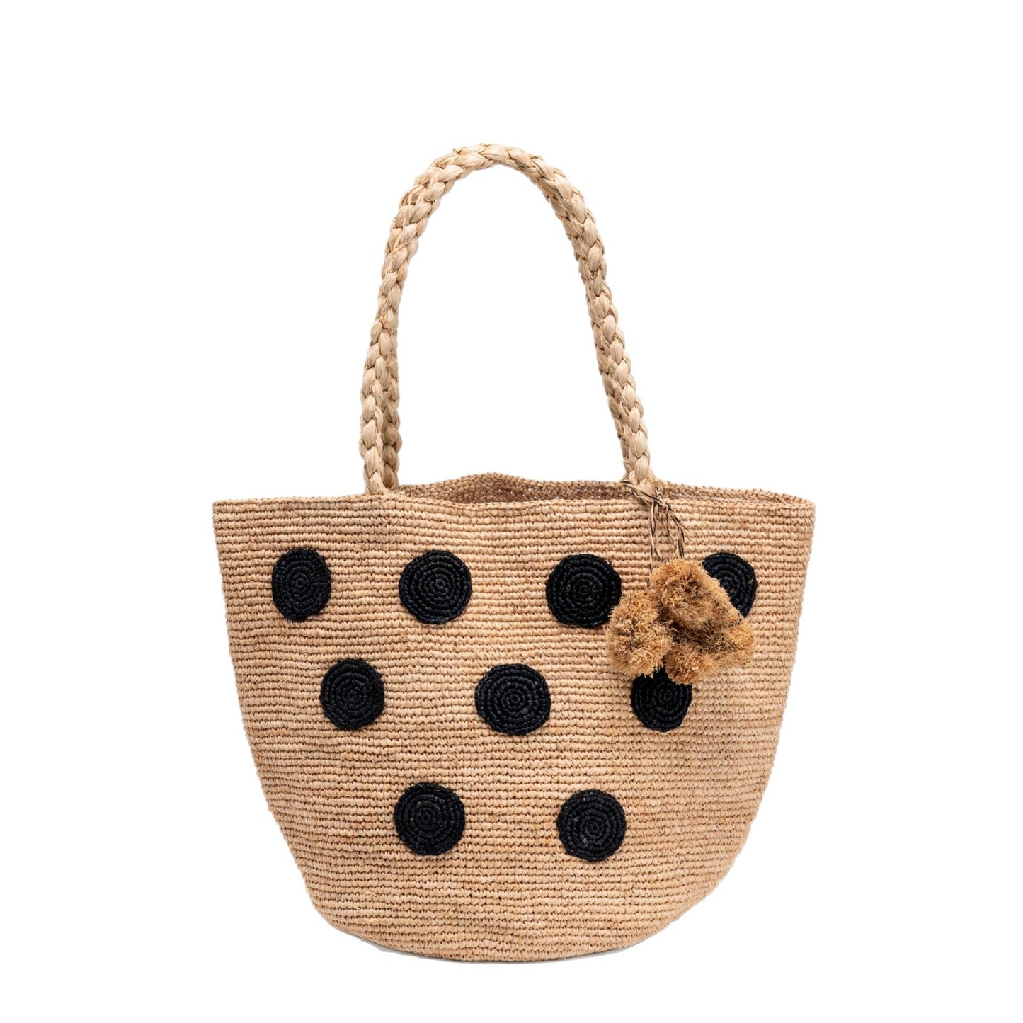 Geflochtene Strandtasche mit Dekorativen 3D-Punktemuster Brehn
