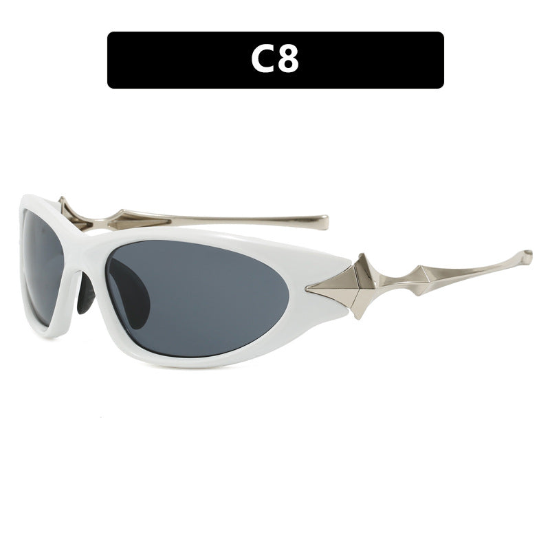 Damen futuristische Sportsonnenbrille mit ergonomischem Design Brehn