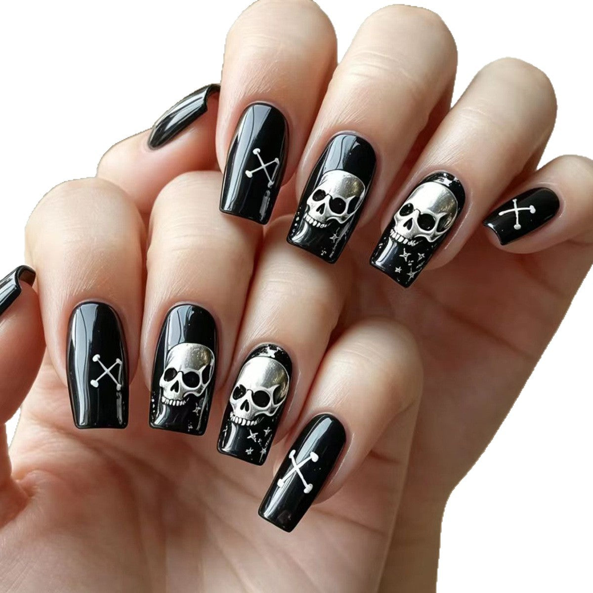 Kreative Kunstnägel Im Totenkopf-Design Brehn