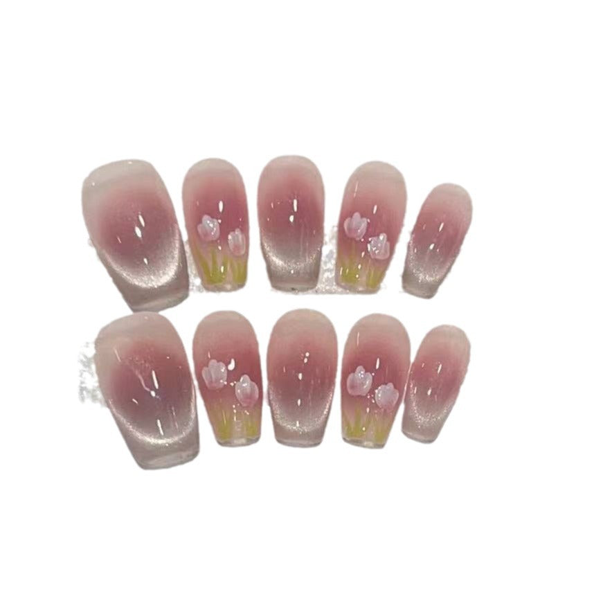 Floral Ombre Druck-Nägel Brehn