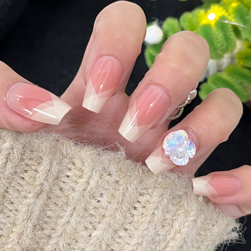 Dekorative florale Press-On Nagelkunst Brehn