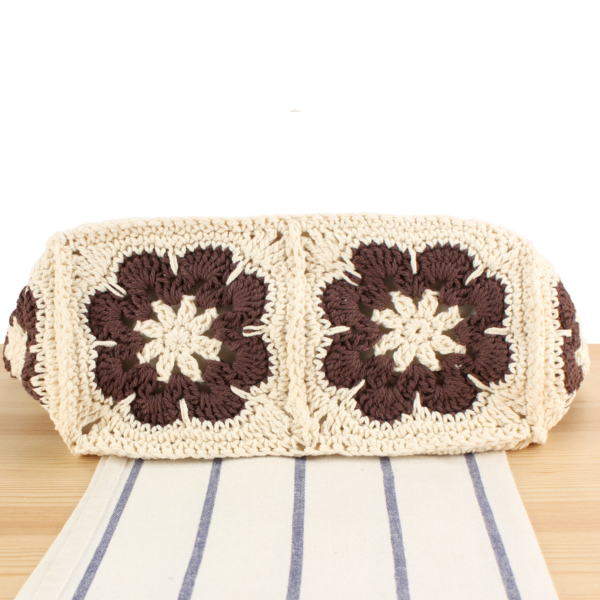Handgeknüpfte Einkaufstasche mit Floralem Design Brehn