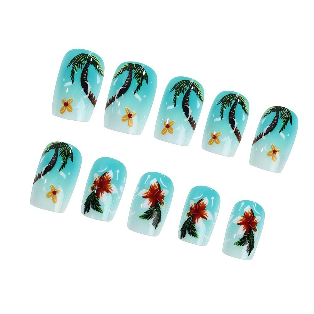 Nail Art Design mit tropischen Motiven Brehn