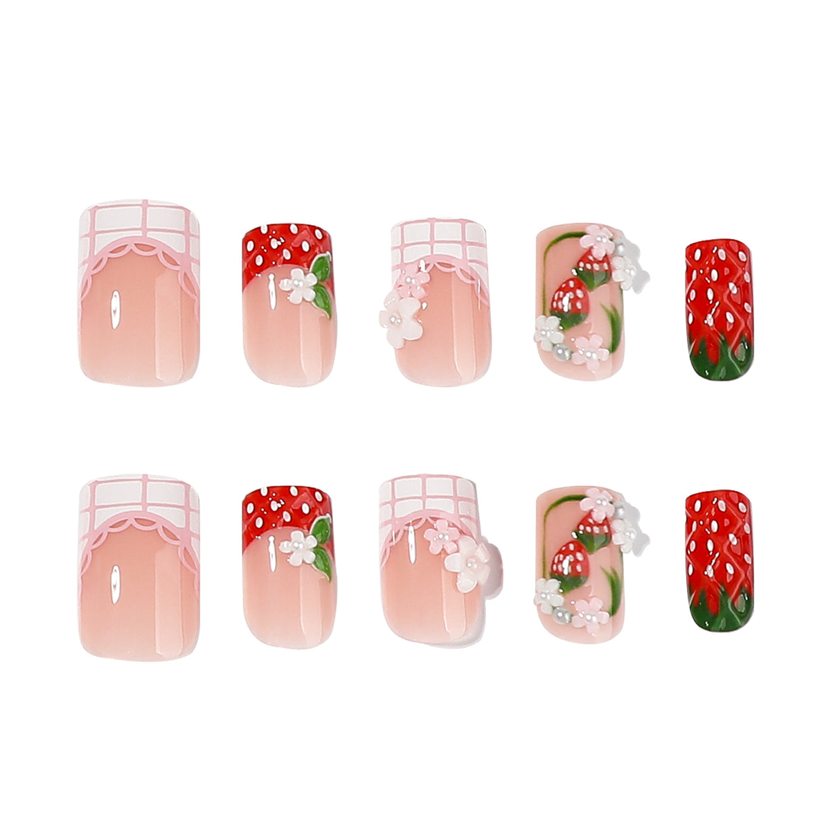 Kreative Nagelkunst im Erdbeerdesign Brehn