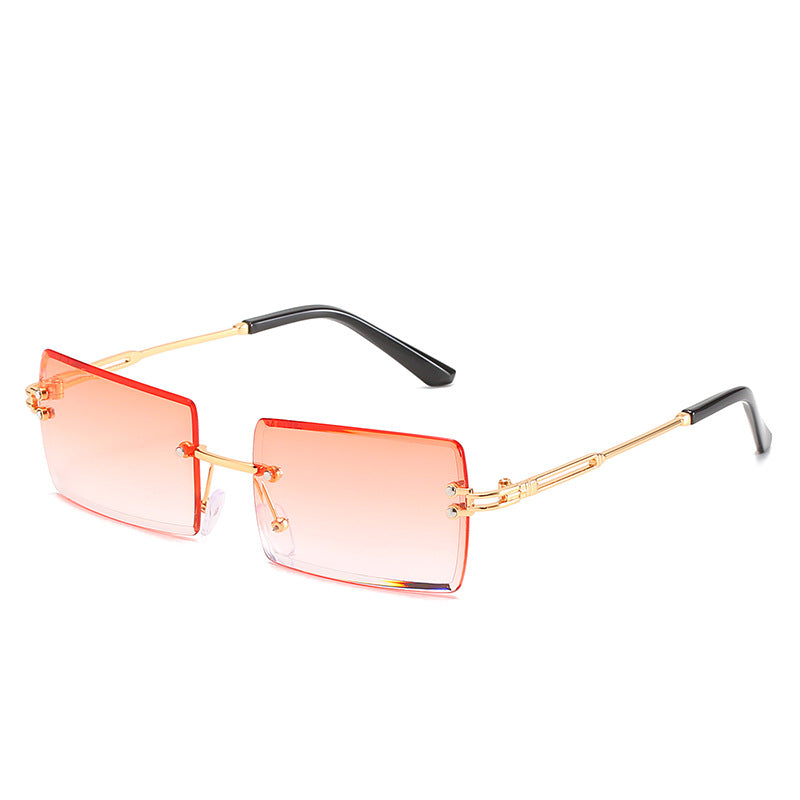 Damen modische Sonnenbrille mit einzigartigem rechteckigen Rahmen und funkelnden Details Brehn