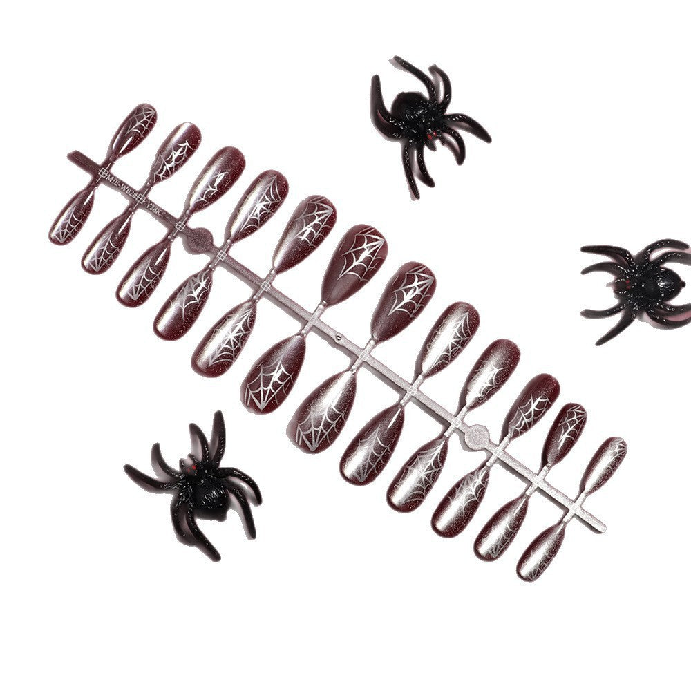 Gothic Spider Web Press-On Nails Brehn