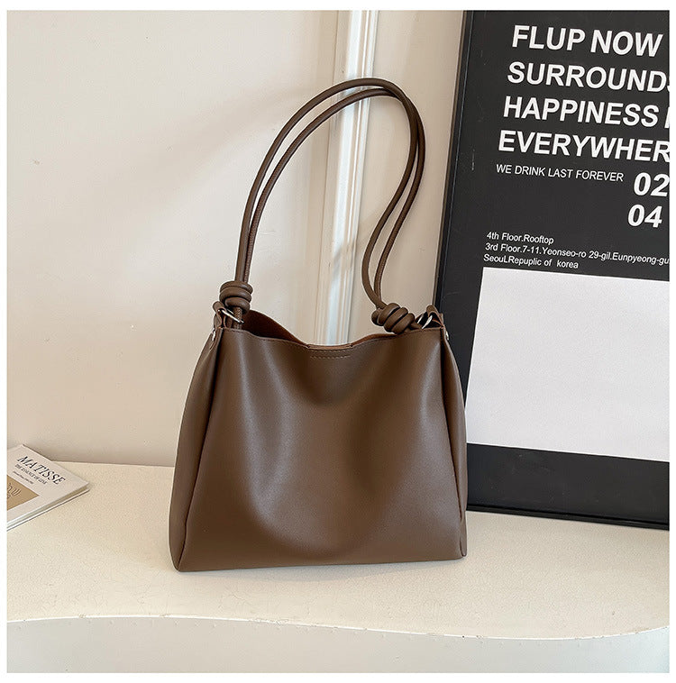 Minimalistische F faux Leder Hobo Tasche Brehn