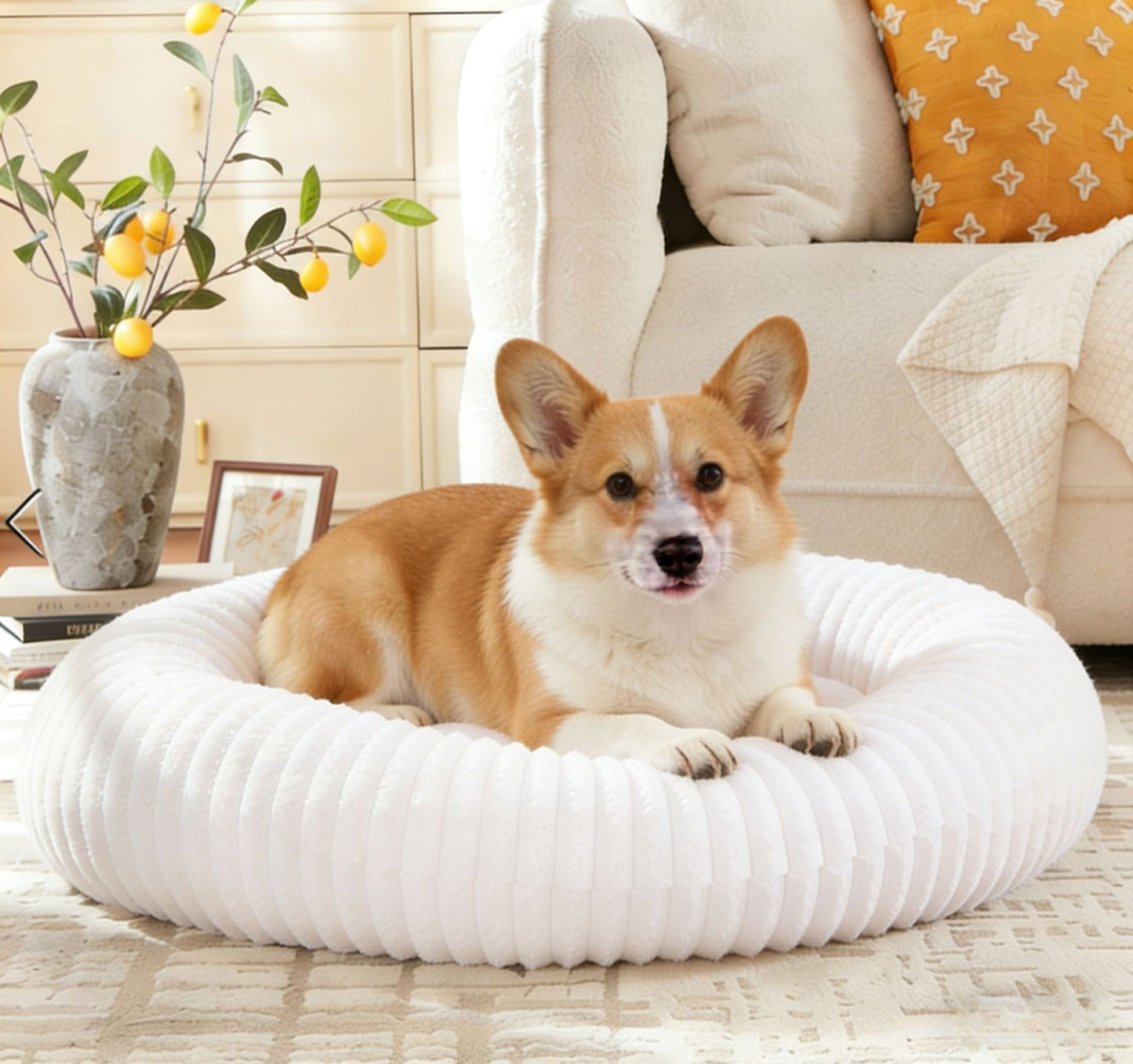 Stylisches rundes Hundebett