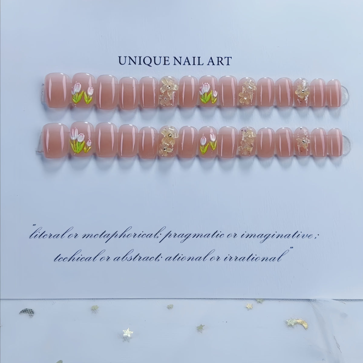 Floral Art Press-On Nail Set Brehn