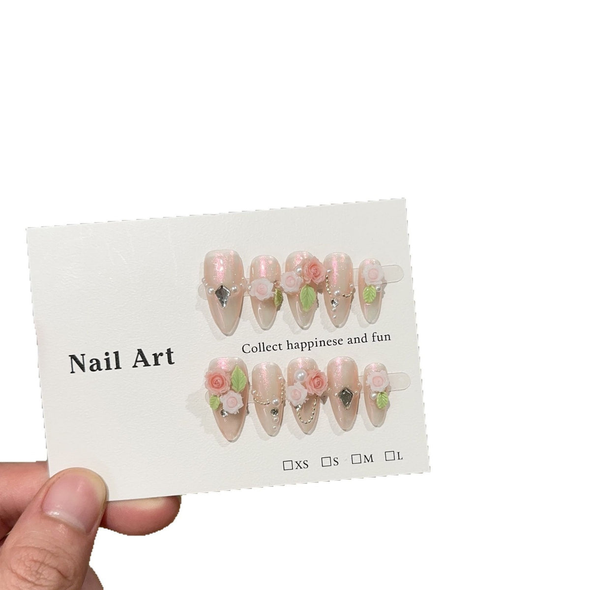 Blumen dekoratives Press-On Nagelkunstset