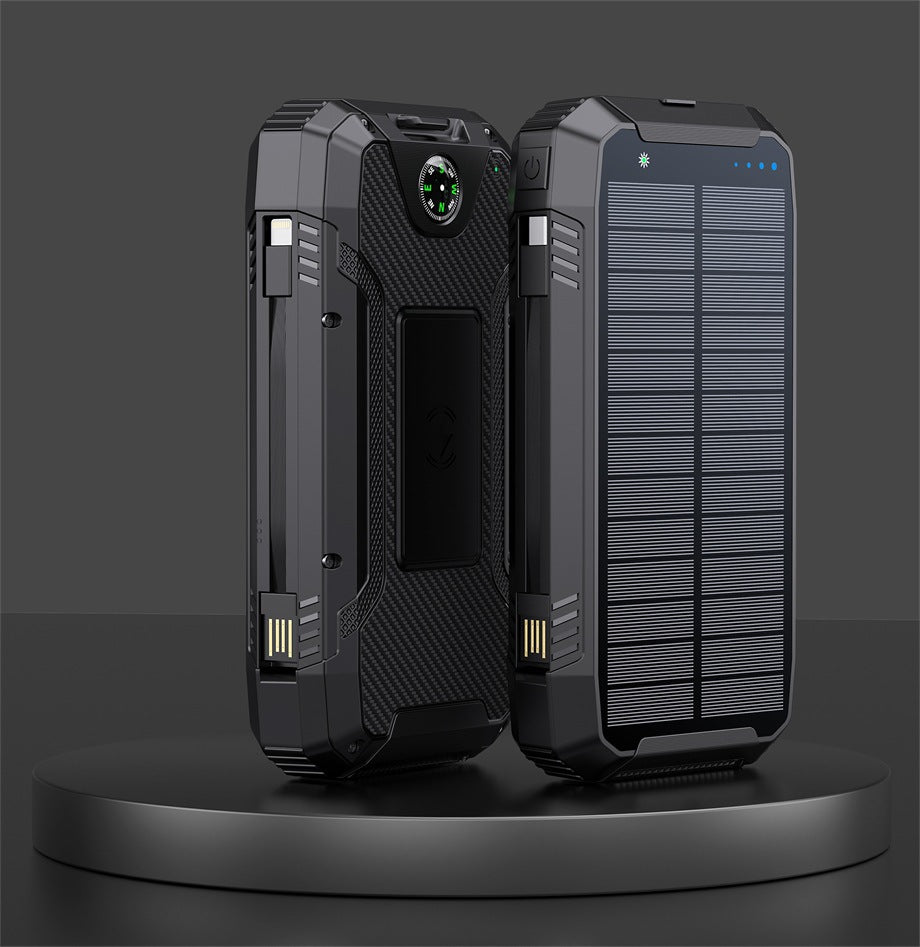 Robuste Solar-Powerbank mit Multifunktionalem Ladeanschluss Brehn