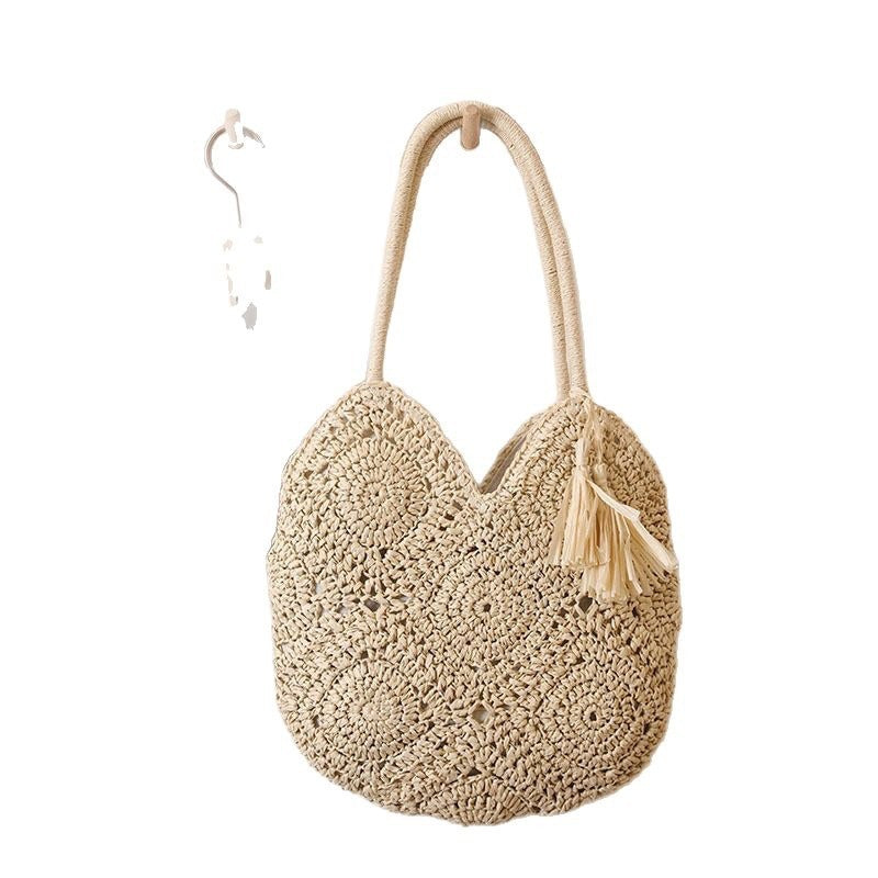 Handgefertigte Basttasche mit Strukturiertem Design Brehn