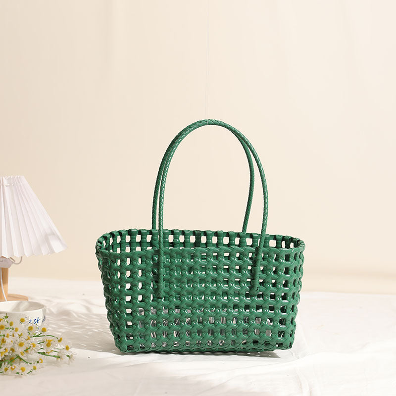 Geflochtene Basttrage Tasche Brehn