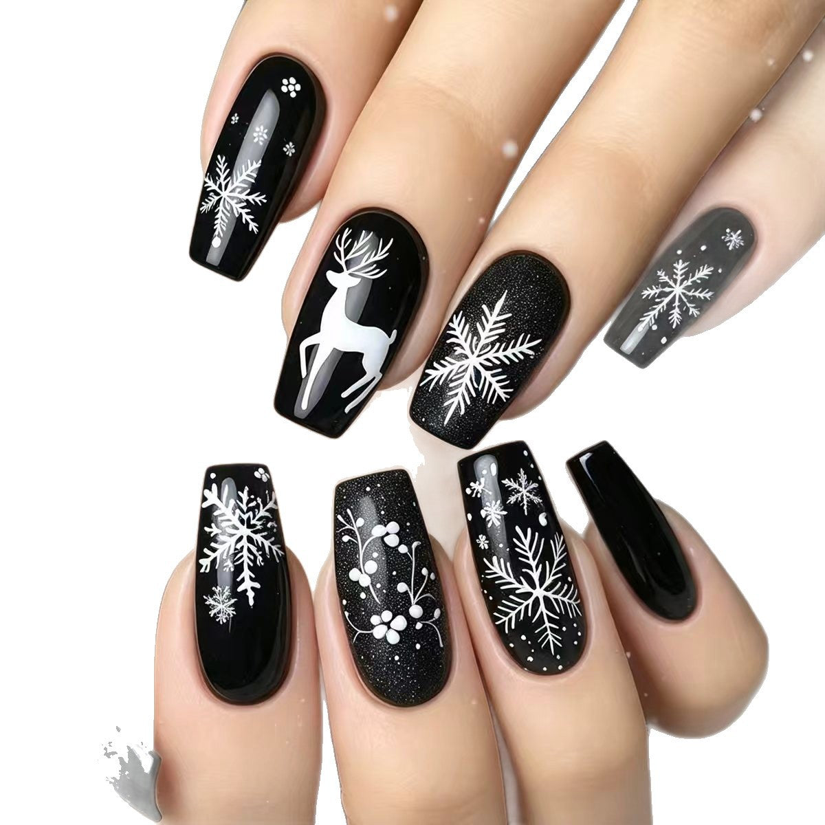 Winter-Themen 3D Nagelkunst Brehn