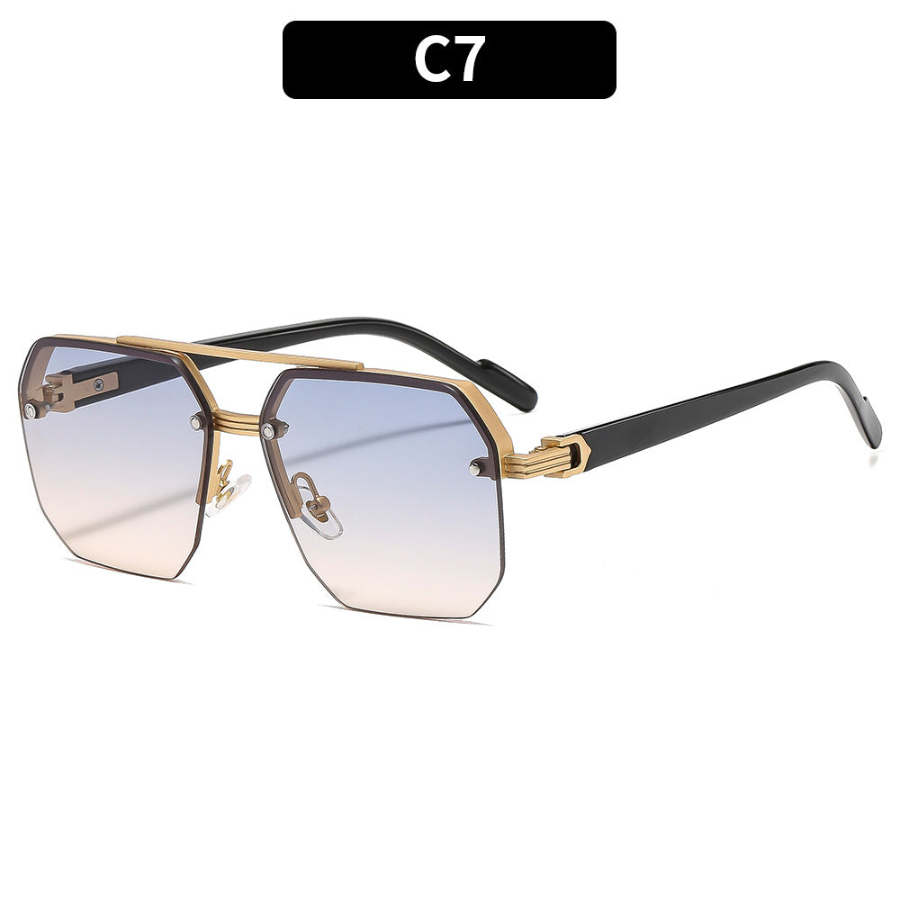 Elegante geometrische übergroße Sonnenbrille