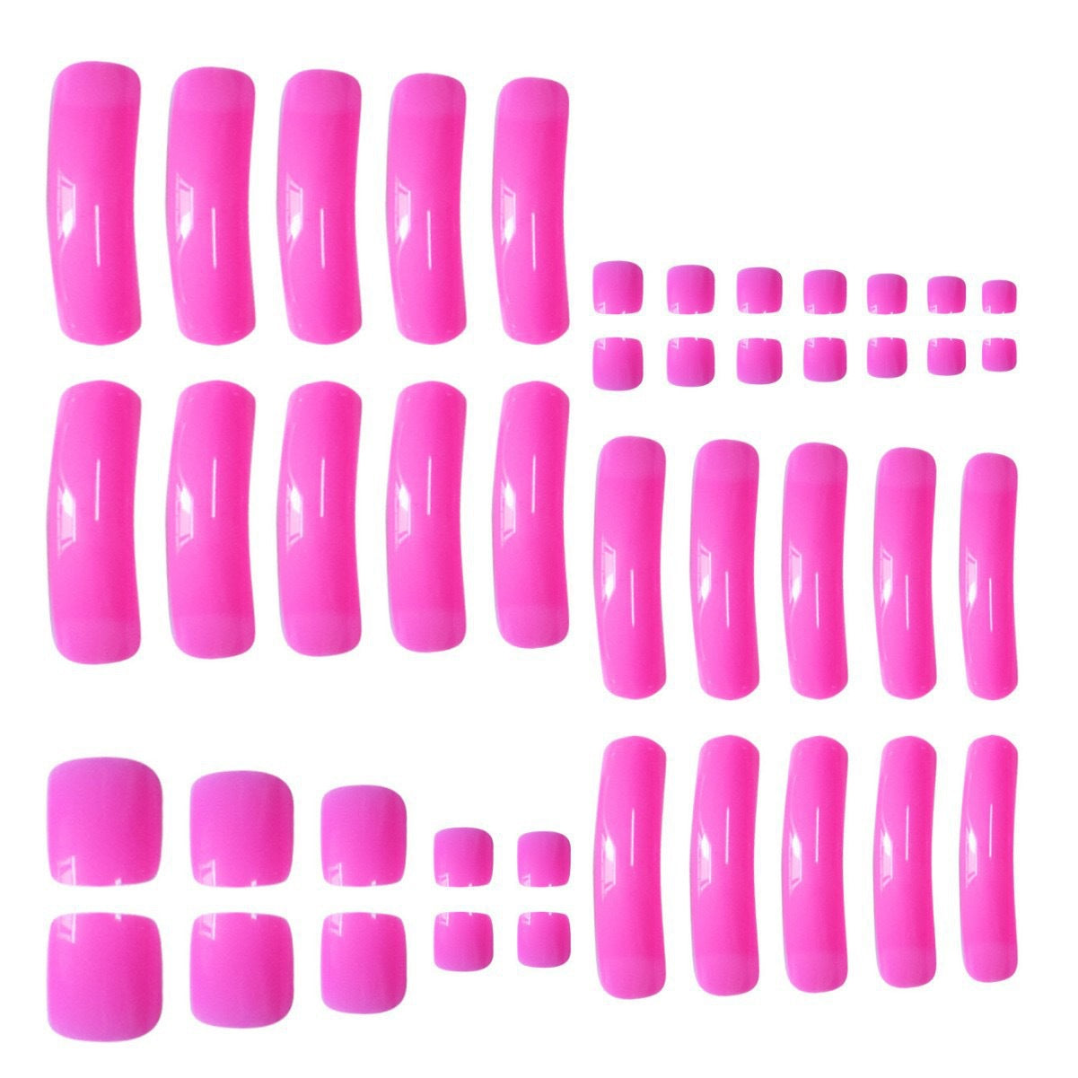 Lange glänzende Press-On Nagelerweiterungen Brehn