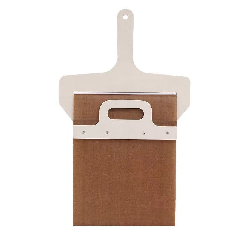 extra-große antihaft-beschichtete perforierte Edelstahl-Pizzaschaufel mit ergonomischem Klappgriff Brehn